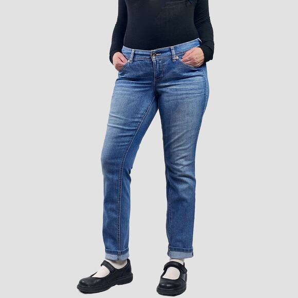 Torrid Pink Label Straight Fit Jeans Mid Rise Sz 14 - Picture 1 of 9